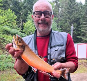 Pat with his BIG trout
