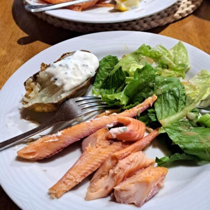 de la peche au fumoir a l'assiette avec une peche au Rudy